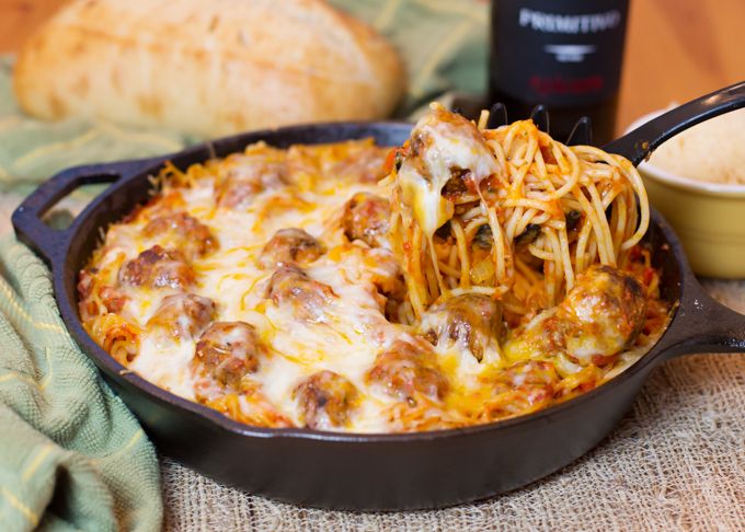 Baked Spaghetti with Meatballs